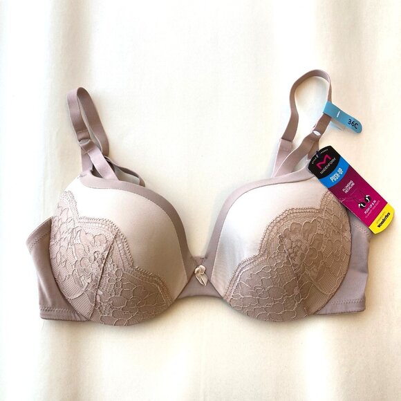 Maidenform Love the Lift Push Up & In Underwire Bra 36C Dusty Mauve 9900 NWT - Picture 2 of 10